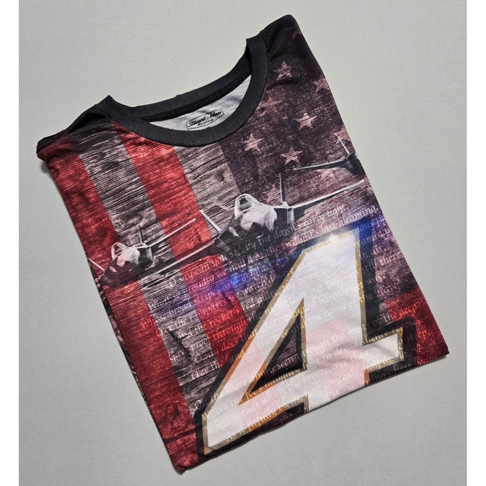 Stewart Haas Racing T Shirt Mens 2XL Patriotic Graphic NASCAR All Over Print #4